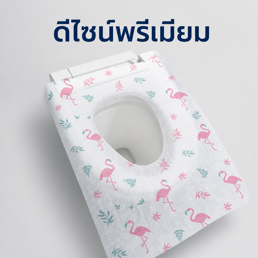 แผ่นรองนั่งชักโครกใช้แล้วทิ้ง กันน้ำ พกพาสะดวก สำหรับเดินทางและโรงแรม