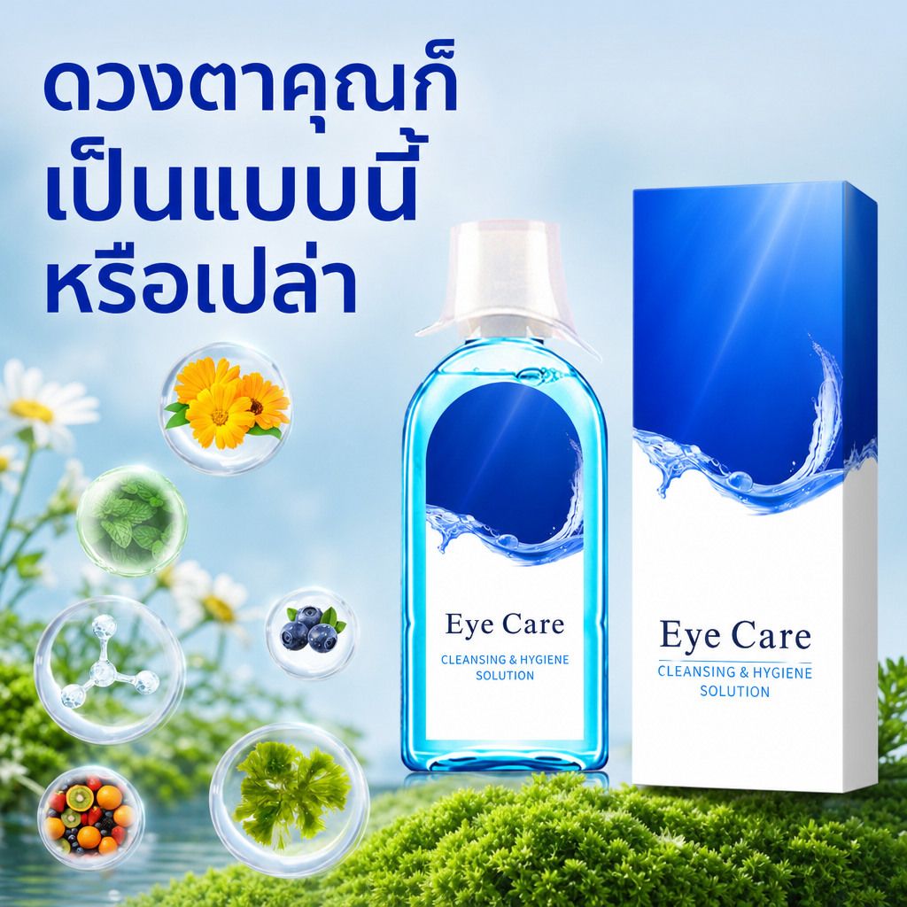 น้ำยาบำรุงดวงตาสำหรับบรรเทาอาการระคายเคืองและความแห้งของดวงตา พร้อมช่วยปรับปรุงการมองเห็น ยาหยอดตา น้ำยาบำรุง น้ำเพิ่มความชุ่มชื้นให้ดวงตา น้ำยาทำความสะอาด จำหน่ายส่ง
